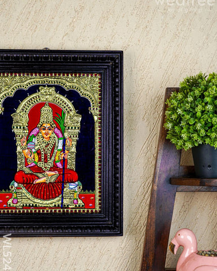 Tanjore Painting - Kamatchi - Flat (Gold foil) - 15x12 inch - WL5245 - Tanjore Painting