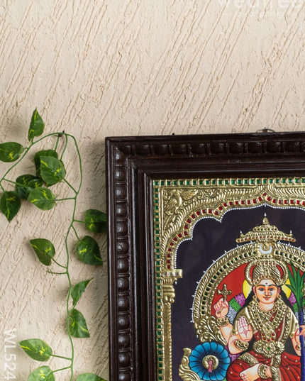 Tanjore Painting - Kamatchi - Flat (Gold foil) - 15x12 inch - WL5245 - Tanjore Painting