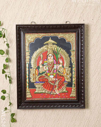 Tanjore Painting - Kamatchi - Flat (Gold Foil) - 18x14 inch - WL5249 - Tanjore Painting