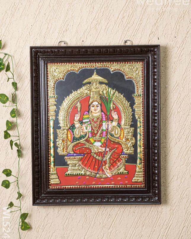 Tanjore Painting - Kamatchi - Flat (Gold Foil) - 18x14 inch - WL5249 - Tanjore Painting