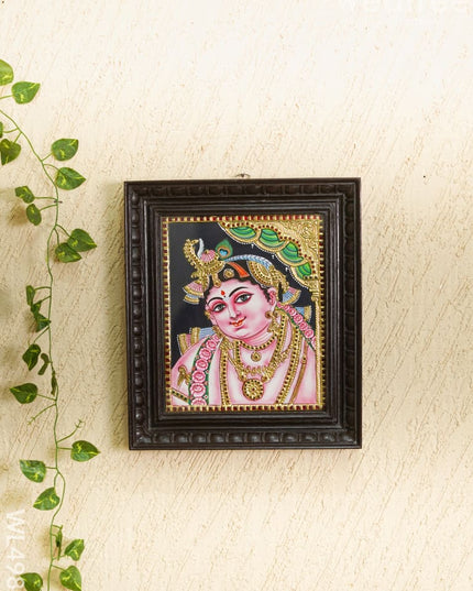 Tanjore Painting - Krishna Face - Flat - 12*10 inch - WL4982 Tanjore Painting