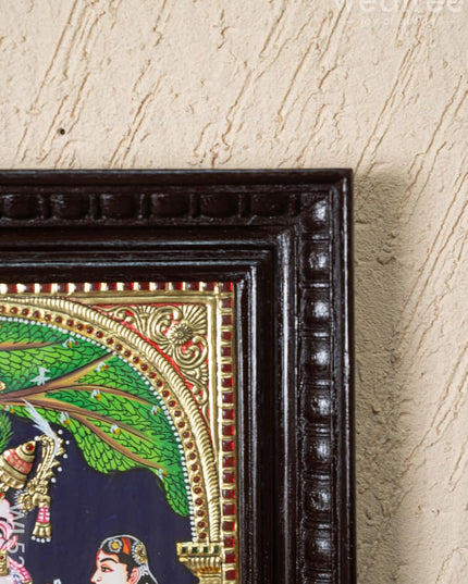 Tanjore Painting - Krishna with Gopikas - Flat (Gold Foil) - 15x12 inch - WL5243 - Tanjore Painting