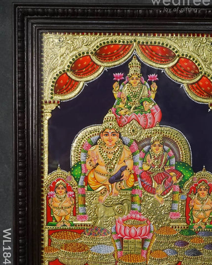 Tanjore Painting Kubera Lakshmi 28X22 - Wl1849