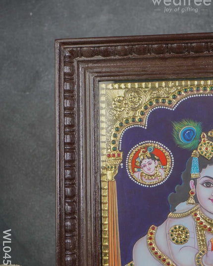 Tanjore Painting Butter Krishna- 15X12 Inches - Wl0459