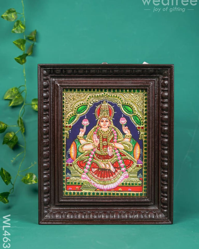 Tanjore Painting - Lakshmi Flat (Gold Foil) 10 X 8 Inch Wl4639