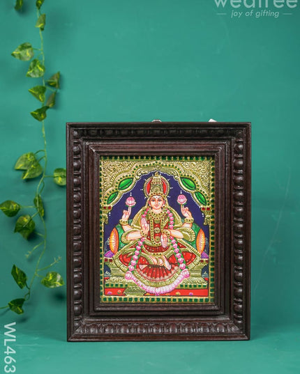 Tanjore Painting - Lakshmi Flat (Gold Foil) 10 X 8 Inch Wl4639