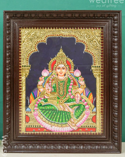 Tanjore Painting - Lakshmi - Flat (Gold Foil) - 15x12 inch - WL4594 - Tanjore Painting