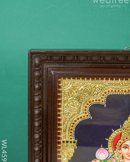 Tanjore Painting - Lakshmi Flat (Gold Foil) 15 X 12 Inch Wl4594