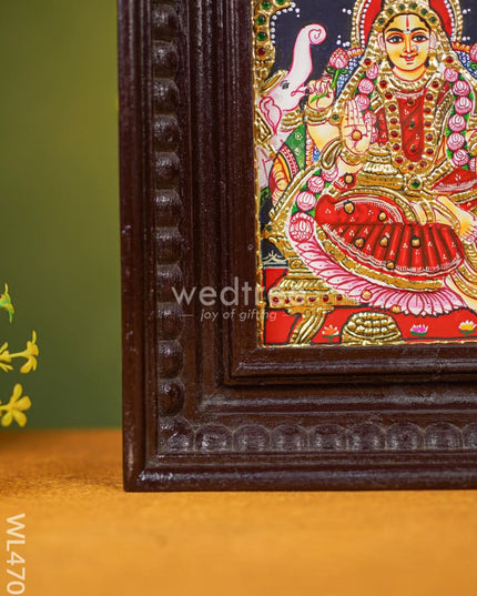 Tanjore Painting - Lakshmi Flat (Gold Foil) 8 X 6 Inch Wl4706