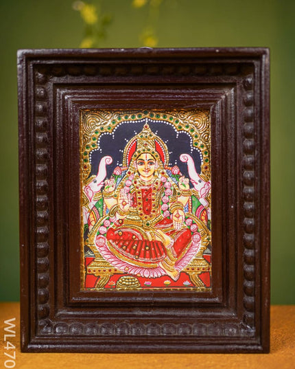 Tanjore Painting - Lakshmi Flat (Gold Foil) 8 X 6 Inch Wl4706