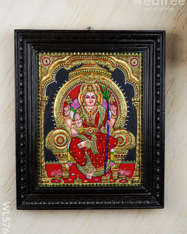 Tanjore Painting - Lalithambigai - Semi Embossed - 15x12 inch - WL5761 - Tanjore Painting