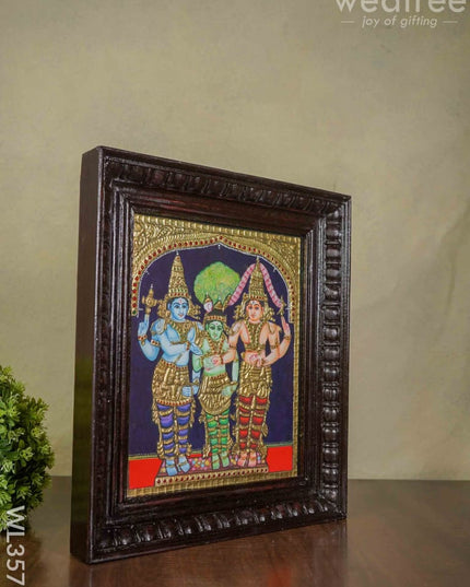 Tanjore Painting Meenakshi Kalyanam - 12 X 10 Wl3575