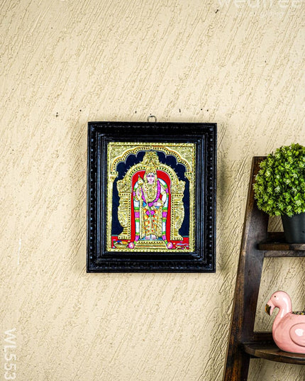 Tanjore Painting - Murugan - Flat (Gold Foil) - 12x10 inch - WL5533 - Tanjore Painting
