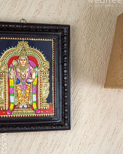 Tanjore Painting - Murugan - Flat (Gold Foil) - 12x10 inch - WL5533 - Tanjore Painting