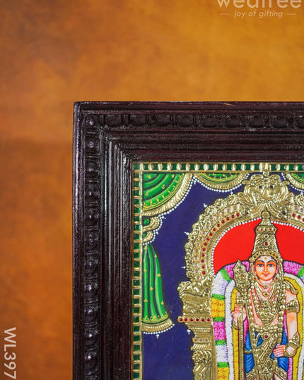 Tanjore Painting - Murugan 15 X 12 Inch Flat [Gold Foil] Wl3978
