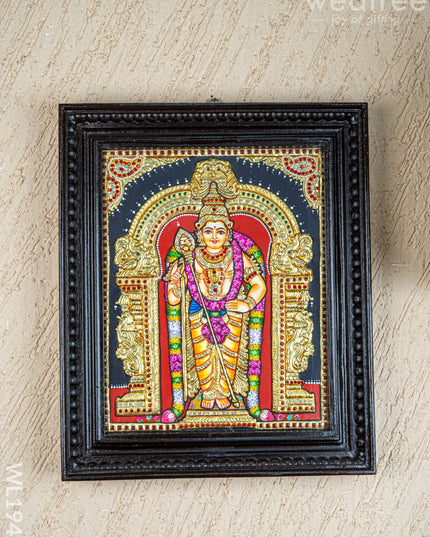 Tanjore Painting - Murugan - Semi Embossed - 15x12 inch - WL1941 - Tanjore Painting