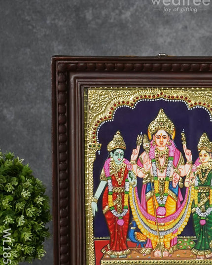 Tanjore Painting Murugan Valli Deivanai - 12X10 Wl1853