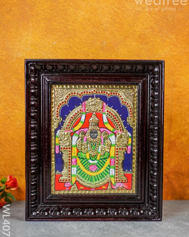Tanjore Painting - Padmavathi Thayar 10 X 8 Inch Flat [Gold Foil] Wl4076