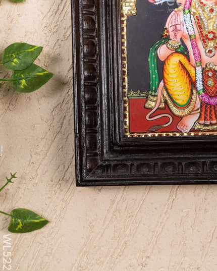 Tanjore Painting - Panchamukhi Hanuman - Semi Embossed - 10x8 inch - WL5229 - Tanjore Painting