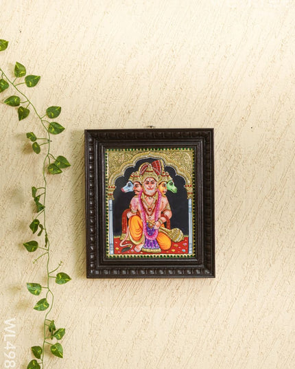 Tanjore Painting- Panchamukhi Hanuman - Semi Embossed - 12*10 inch - WL4981 Tanjore Painting