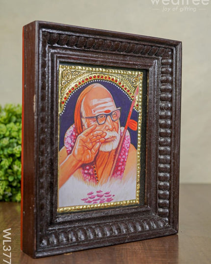 Tanjore Painting Periyava - 10X8 Inch Wl3772