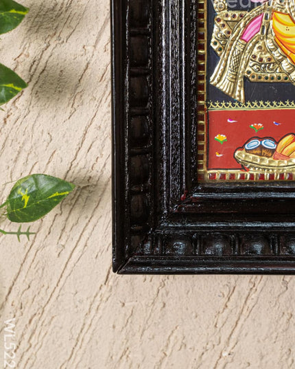 Tanjore Painting - Radha Krishna - Flat (Gold Foil) - 10x8 inch - WL5227 - Tanjore Painting