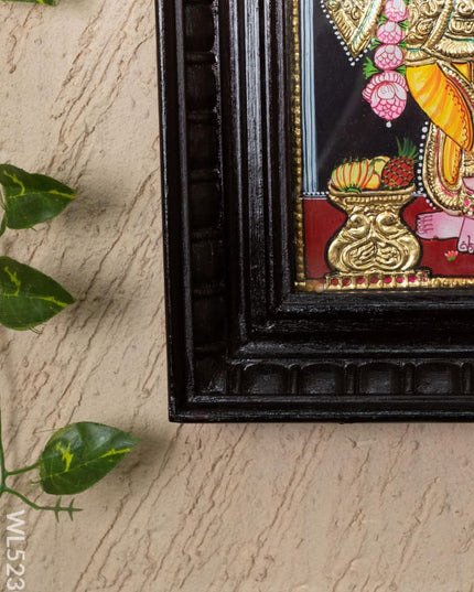 Tanjore Painting - Radha-Krishna - Flat (Gold Foil) - 10x8 inch - WL5230 - Tanjore Painting