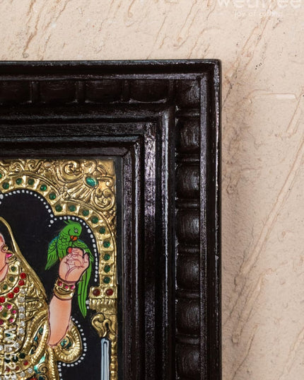 Tanjore Painting - Radha-Krishna - Flat (Gold Foil) - 10x8 inch - WL5230 - Tanjore Painting