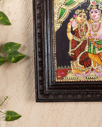 Tanjore Painting - Radha-Krishna - Flat (Gold Foil) - 10x8 inch - WL5231 - Tanjore Painting