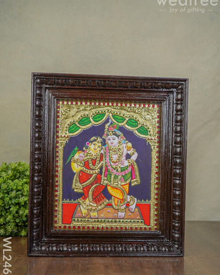 Tanjore Painting Radha Krishna - 15X13 Wl2468