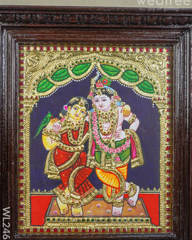 Tanjore Painting Radha Krishna - 15X13 Wl2468