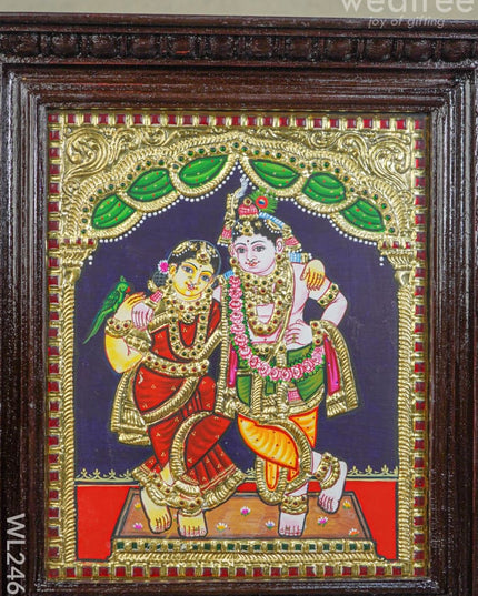 Tanjore Painting Radha Krishna - 15X13 Wl2468