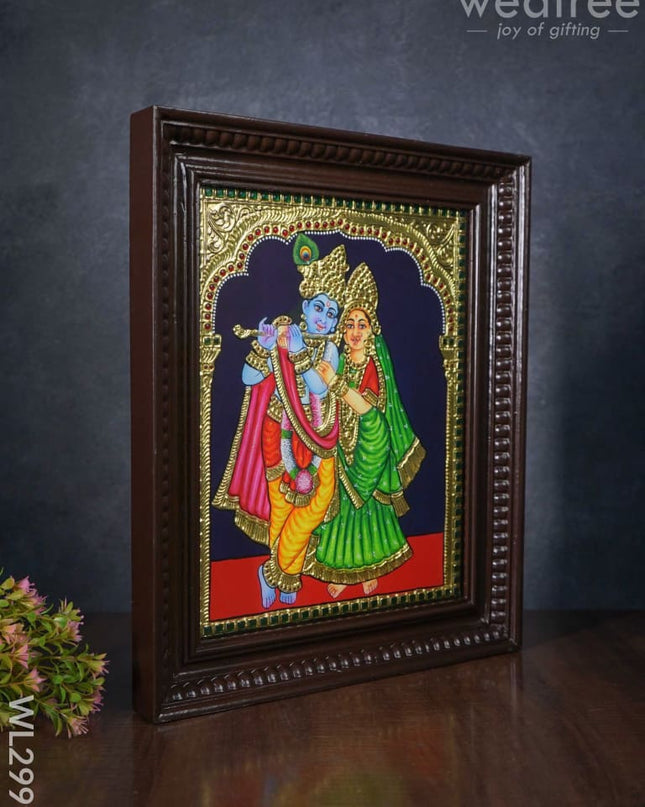 Tanjore Painting Radha Krishna - 15 X 12 Inch Wl2999
