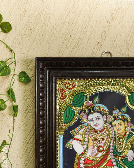 Tanjore Painting - Radhakrishna - Semi Embossed - 15*12 inch - WL4972 Tanjore Painting