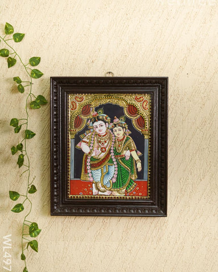 Tanjore Painting - Radhakrishna - Semi Embossed - 15*12 inch - WL4972 Tanjore Painting