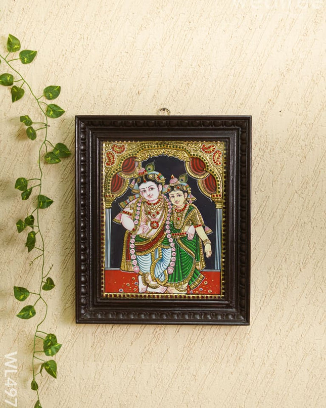 Tanjore Painting - Radhakrishna - Semi Embossed - 15*12 inch - WL4972 Tanjore Painting