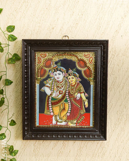 Tanjore Painting - Radhakrishna - Semi Embossed - 15*12 inch - WL4972 Tanjore Painting