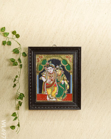 Tanjore Painting - Radhakrishna - Semi Embossed - 15*12 inch - WL4972 Tanjore Painting