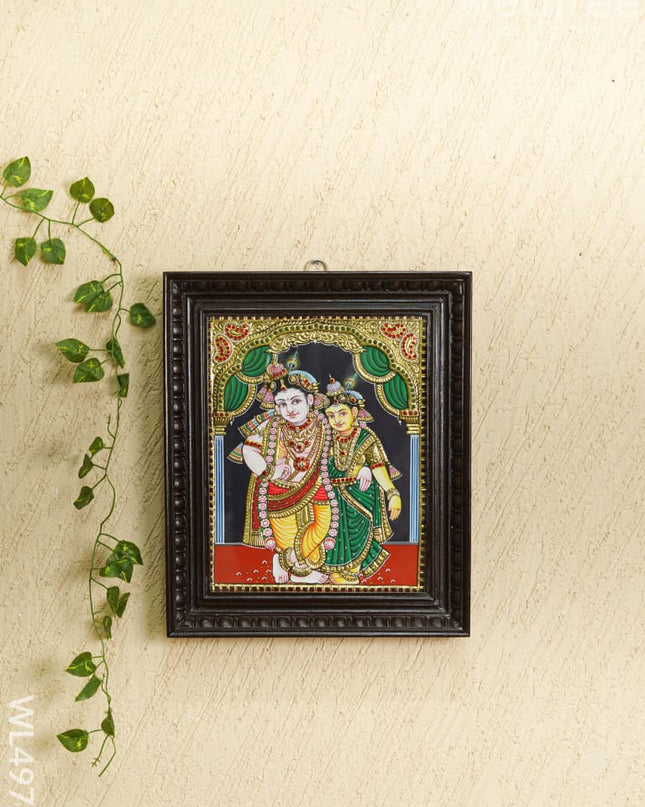 Tanjore Painting - Radhakrishna - Semi Embossed - 15*12 inch - WL4972 Tanjore Painting