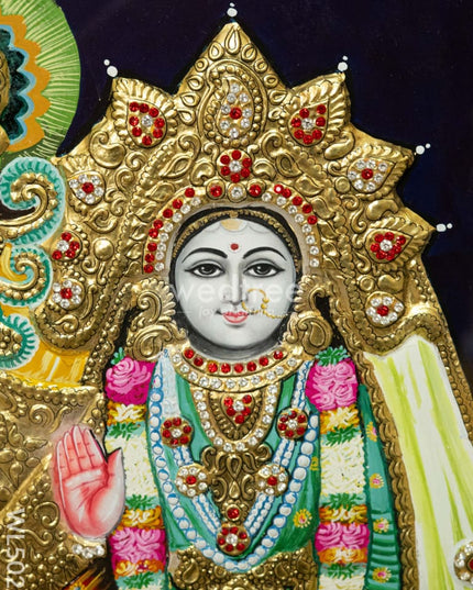 Tanjore Painting - Radha-Krishna - Semi Embossed - 24x30 inch - WL5025 Tanjore Painting