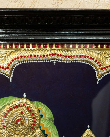 Tanjore Painting - Radha-Krishna - Semi Embossed - 24x30 inch - WL5025 Tanjore Painting