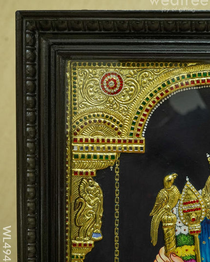 Tanjore Painting - Murugan - Semi Embossed - 3x2 Feet - WL4940 Tanjore Painting