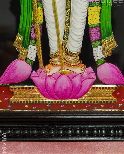 Tanjore Painting - Murugan - Semi Embossed - 3x2 Feet - WL4940 Tanjore Painting