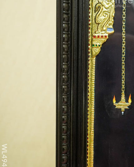 Tanjore Painting - Murugan - Semi Embossed - 3x2 Feet - WL4940 Tanjore Painting