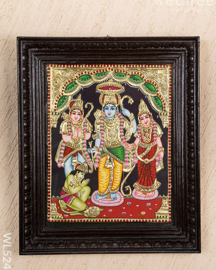 Tanjore Painting - Ram Darbar - Flat (Gold Foil) - 15x12 inch - WL5242 - Tanjore Painting