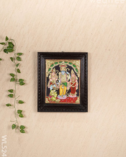 Tanjore Painting - Ram Darbar - Flat (Gold Foil) - 15x12 inch - WL5242 - Tanjore Painting