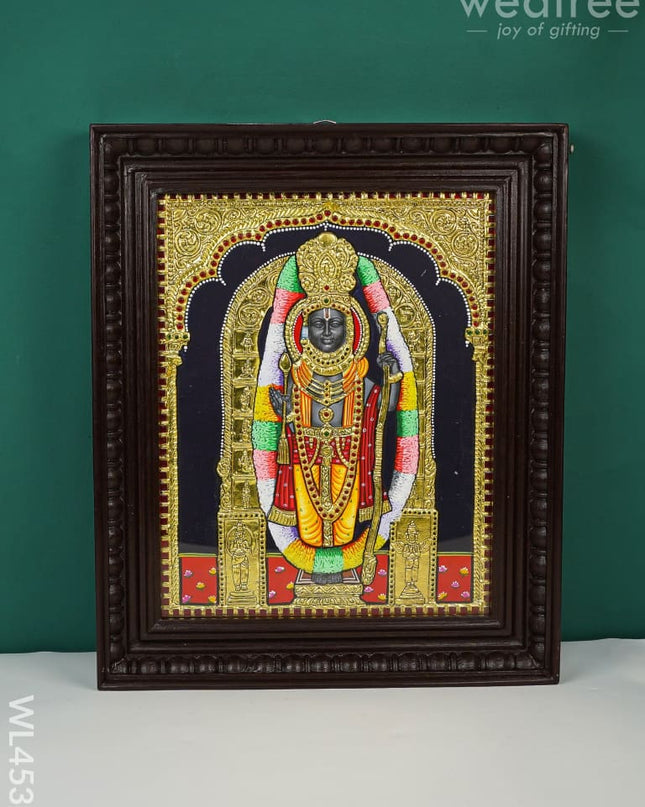 Tanjore Painting - Ram Lalla Flat (Gold Foil) 15 X 12 Inch Wl4536