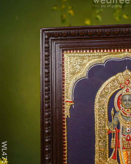 Tanjore Painting - Ayodhya Ram 20 X 16 Inch Semi Embossed Wl4713