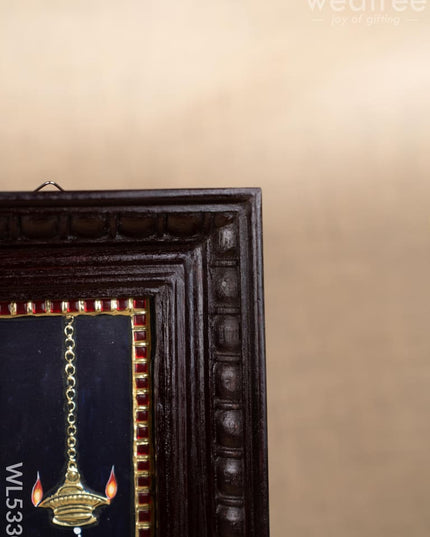 Tanjore Painting - Ranganathar - Flat (Gold Foil) - 15x12 inch - WL5330 - Tanjore Painting