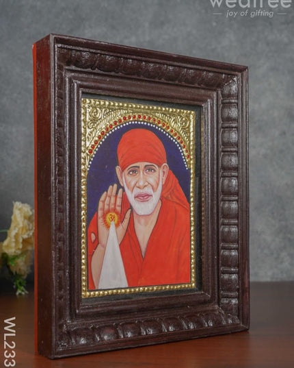 Tanjore Painting Sai Baba - 8 X 6 (Small ) Wl2336